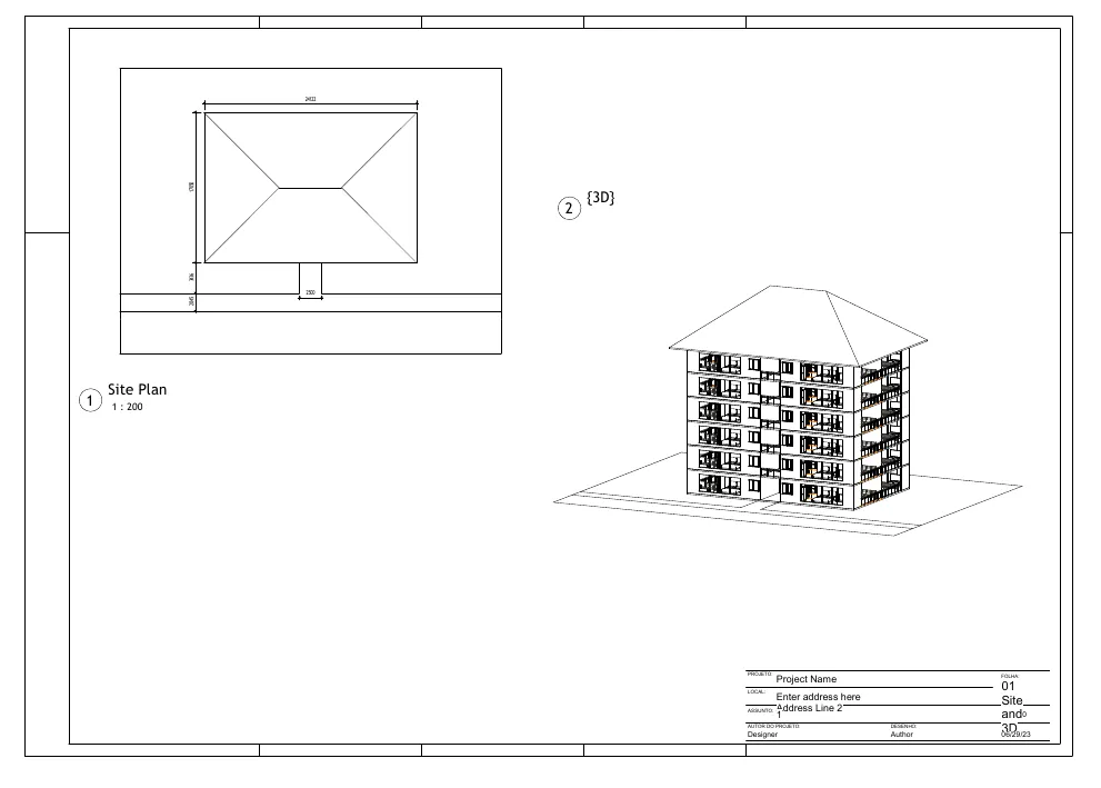 Revit model of a simple block of flats